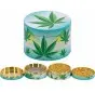 Ganja Leaf Metal Grinder 4-Part 6 cm