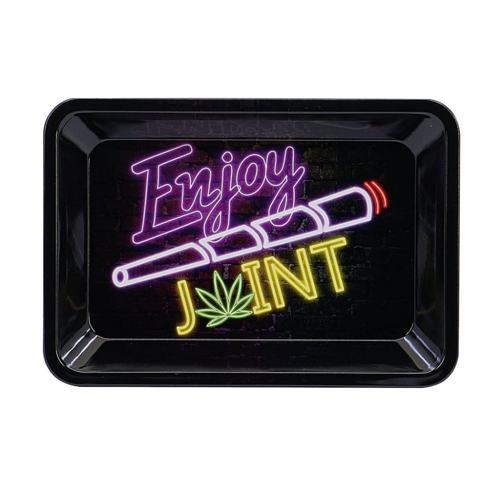 Metal Tray "Enjoy Joint" 18x12.5 cm