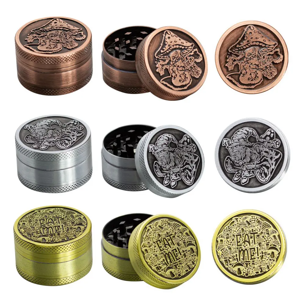 Amsterdam Mushroom Metal Grinder 3-piece 40mm MIX