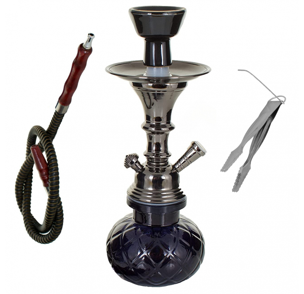 Fajka wodna / Shisha 1-wężowa czarna - BLACK 28cm