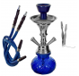 BLUE 28cm Dual-Hose Water Pipe / Shisha