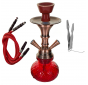 RED 28cm Dual-Hose Water Pipe / Shisha