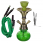 GREEN 28cm Dual-Hose Water Pipe / Shisha