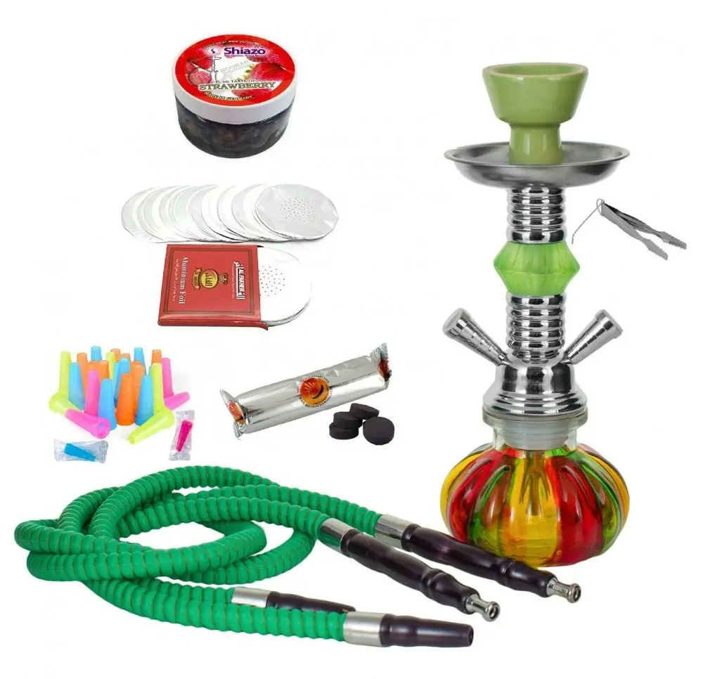 Fajka wodna / Shisha 2-wężowa Jamajka - JAMAJCA 28cm ZESTAW