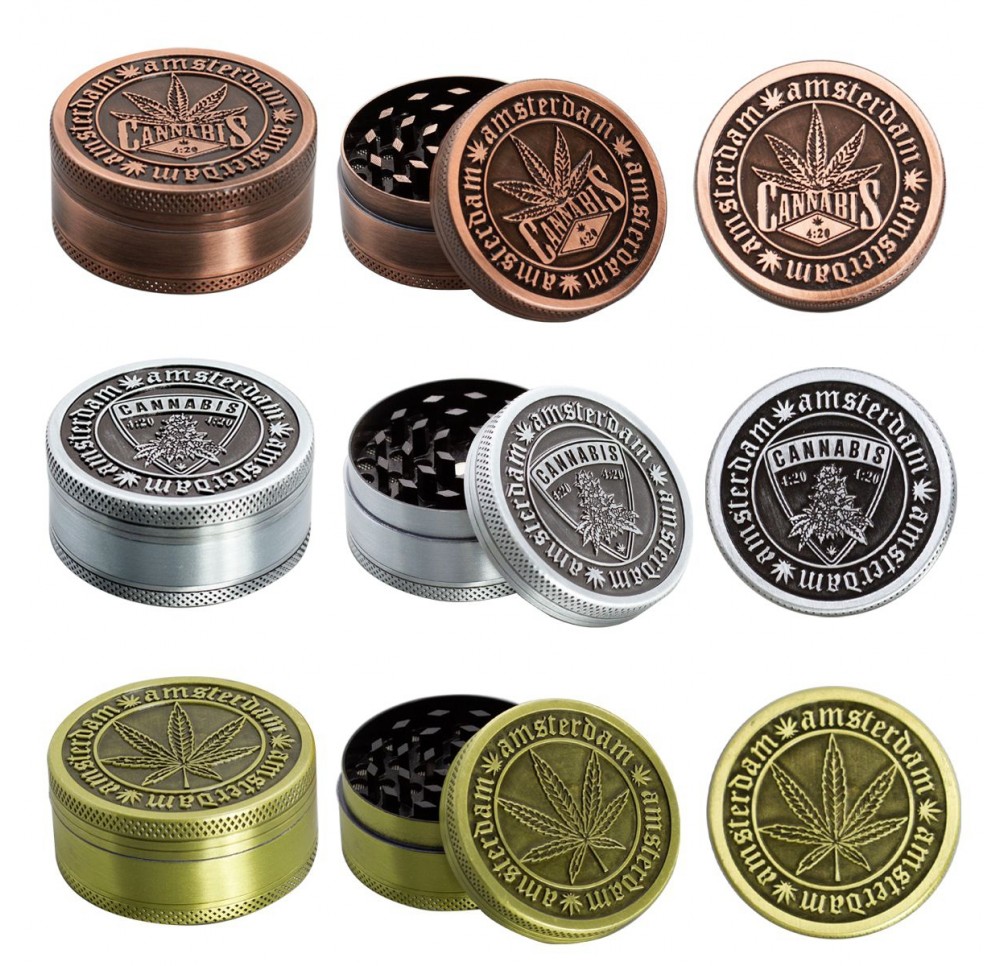 Amsterdam Green Metal Grinder 3-piece 50mm MIX