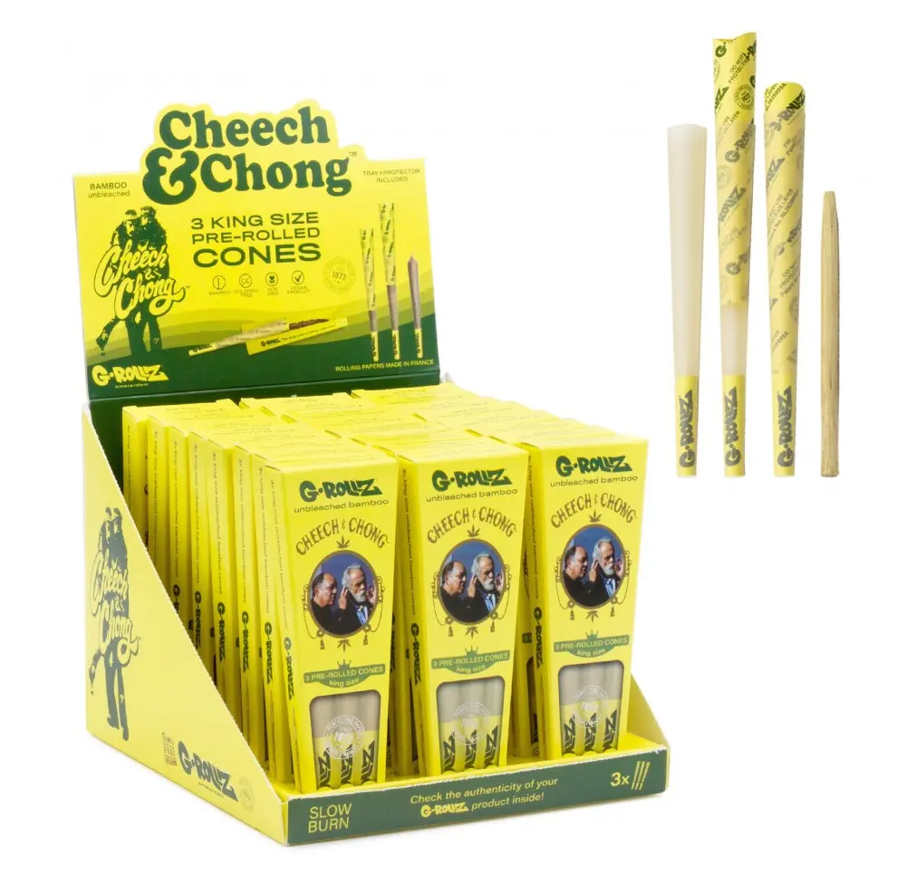 G-Rollz Cheech Bamboo King Size Pre-Rolled Papers 3 pcs.