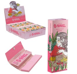 G-Rollz Mushroom Lady Pink 1 1/4 Rolling Papers + Tips