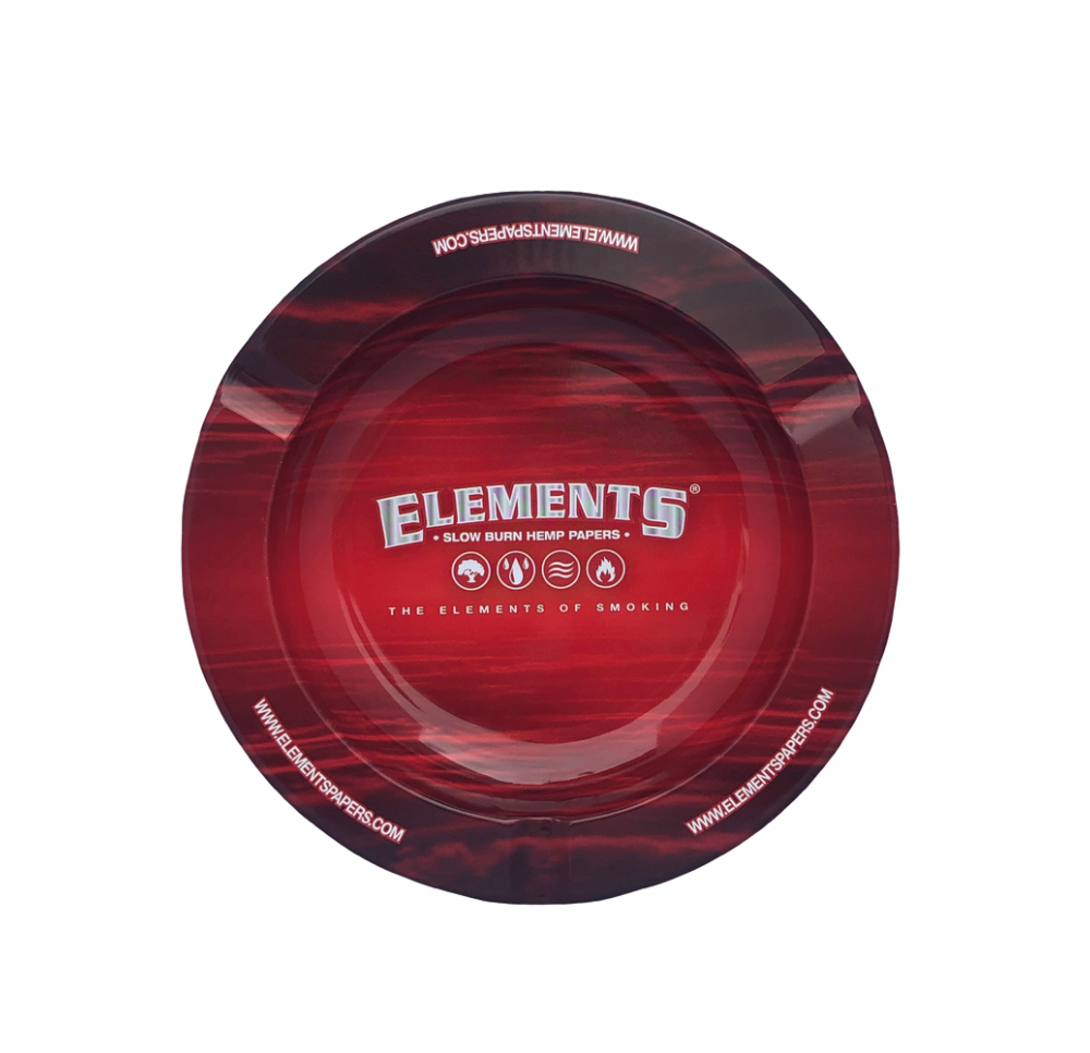 Elements Red Metal Ashtray with Magnet