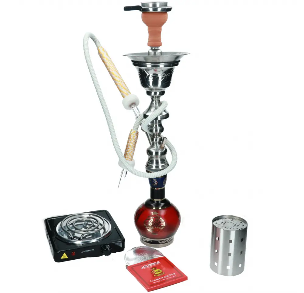 Fajka wodna Shisha 1-wężowa ARABICA 75 cm ręcznie zdobiona