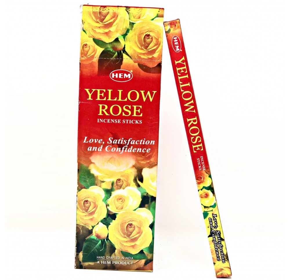 HEM Yellow Rose Incense Sticks BOX 25 pcs