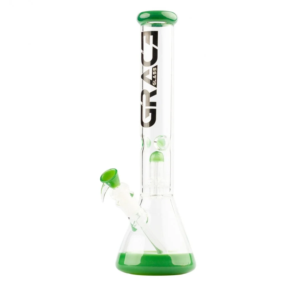 Grace Glass Limited Edition Beaker Green Glass Bong 41 cm