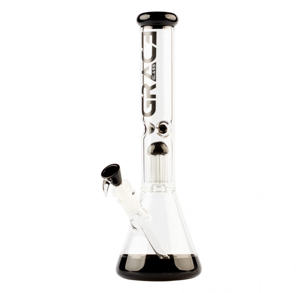 Grace Glass Limited Edition Beaker Black Glass Bong 37 cm