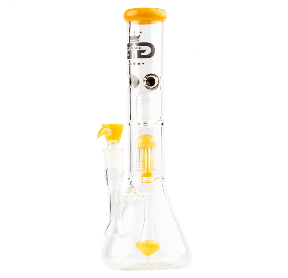 Grace Glass Limited Edition Beaker Yellow Glass Bong 35 cm