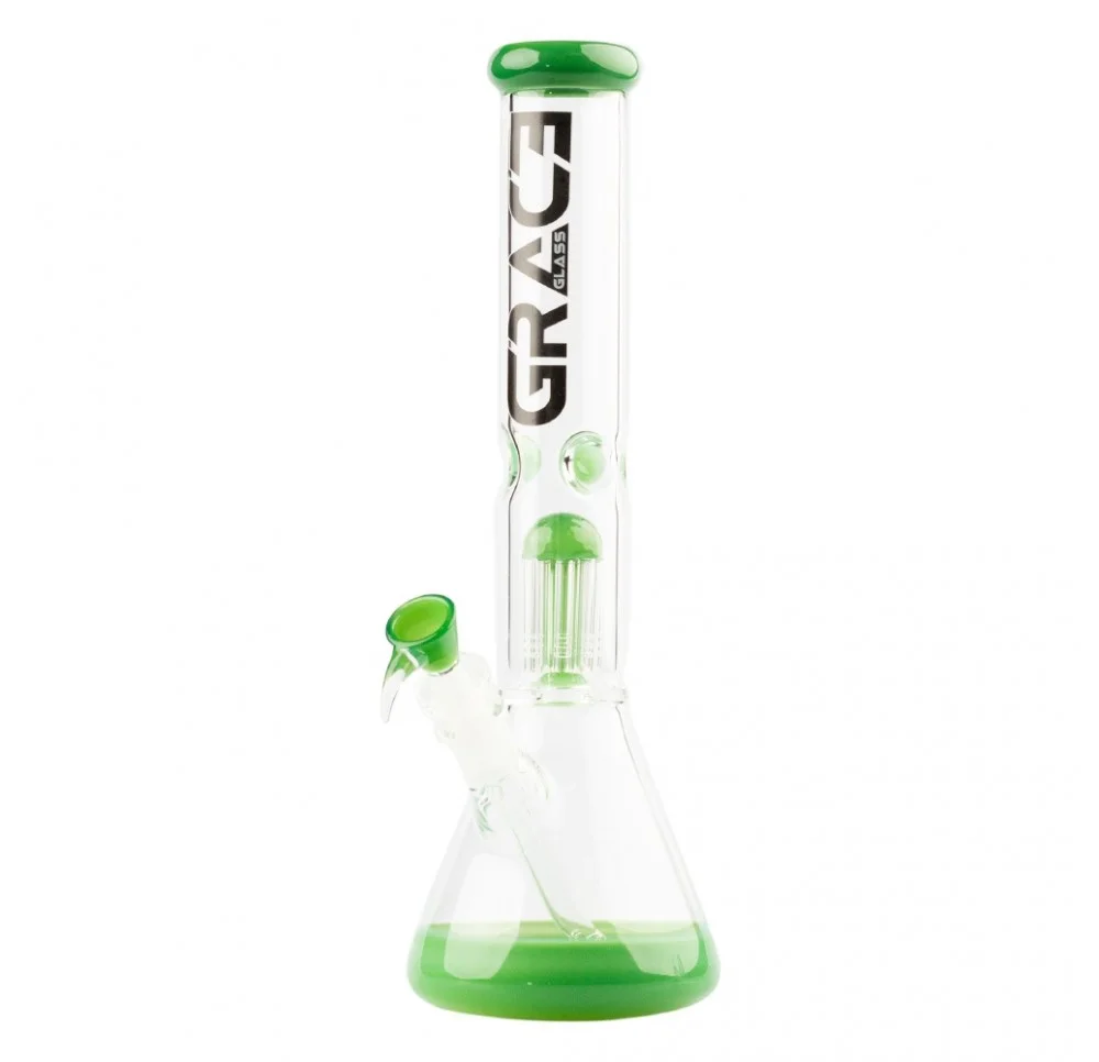 Grace Glass Limited Edition Beaker Green Glass Bong 37 cm