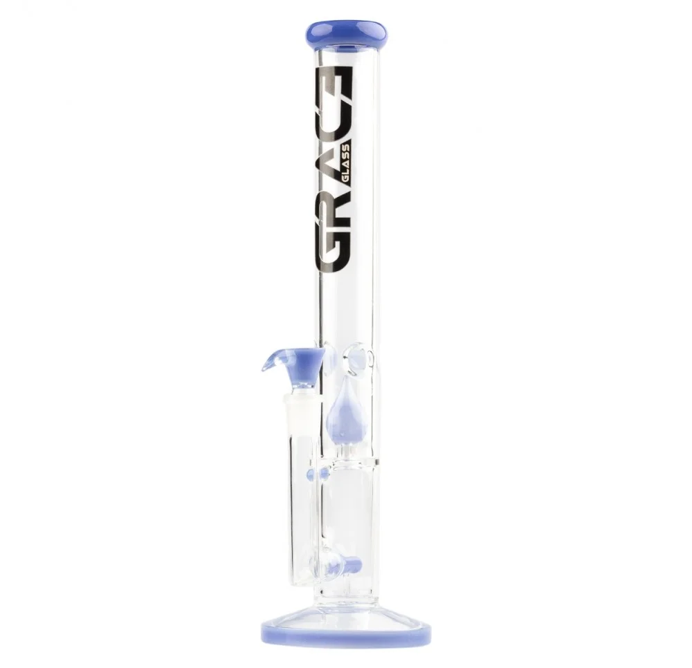 Grace Glass Limited Edition Straight Blue Glass Bong 41 cm