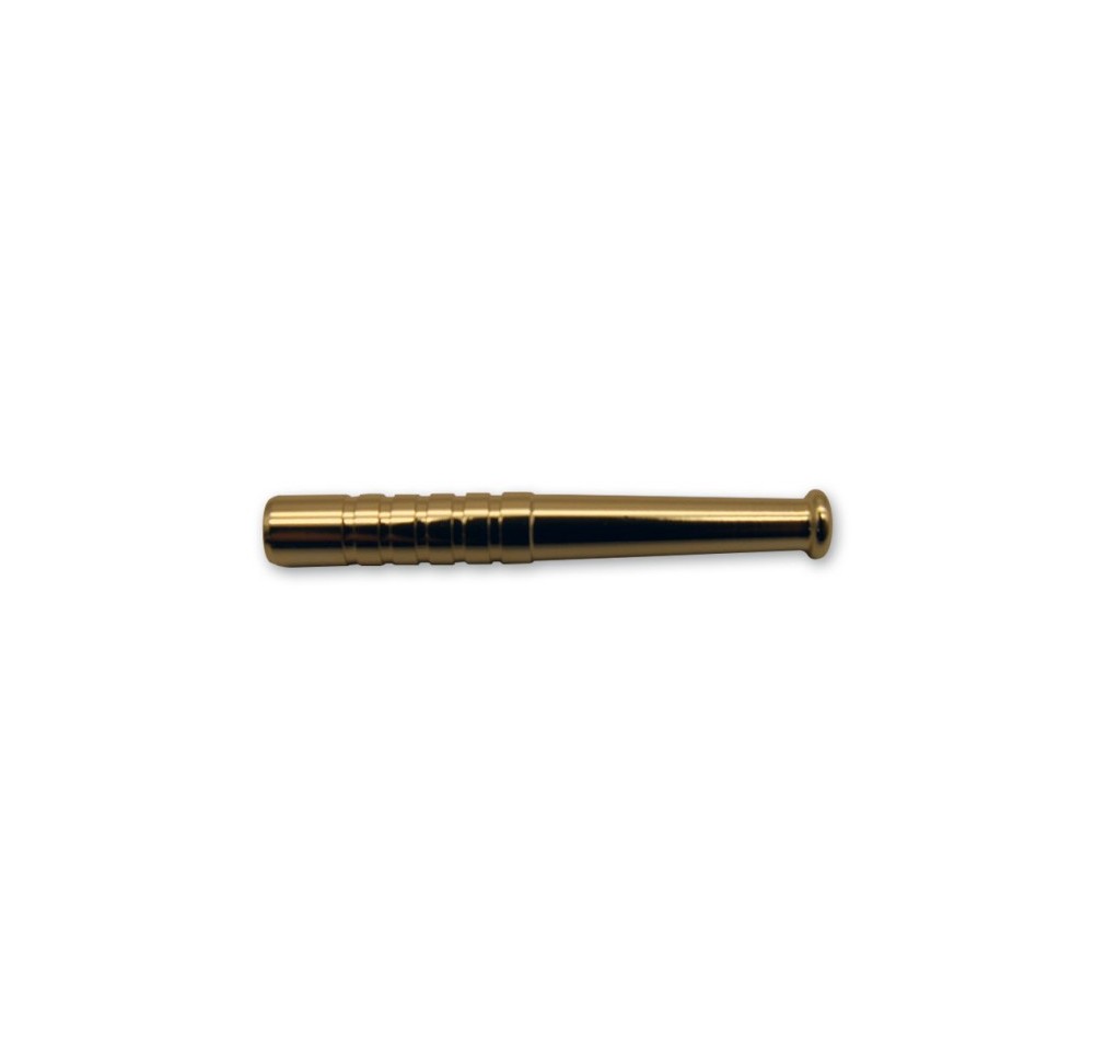 Aluminum Snuff Tube Baseball 59 mm - Gold