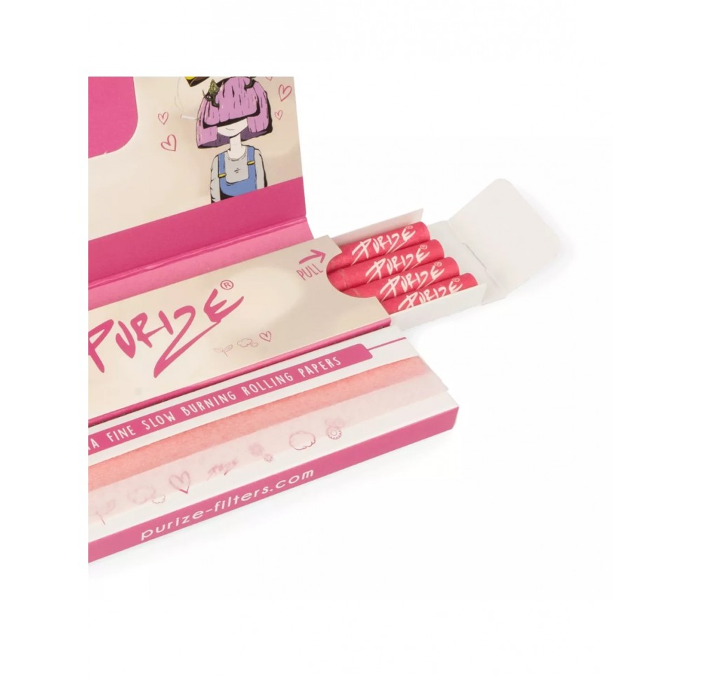 Purize KSS Pink Papers + 16 Xtra Slim Filters