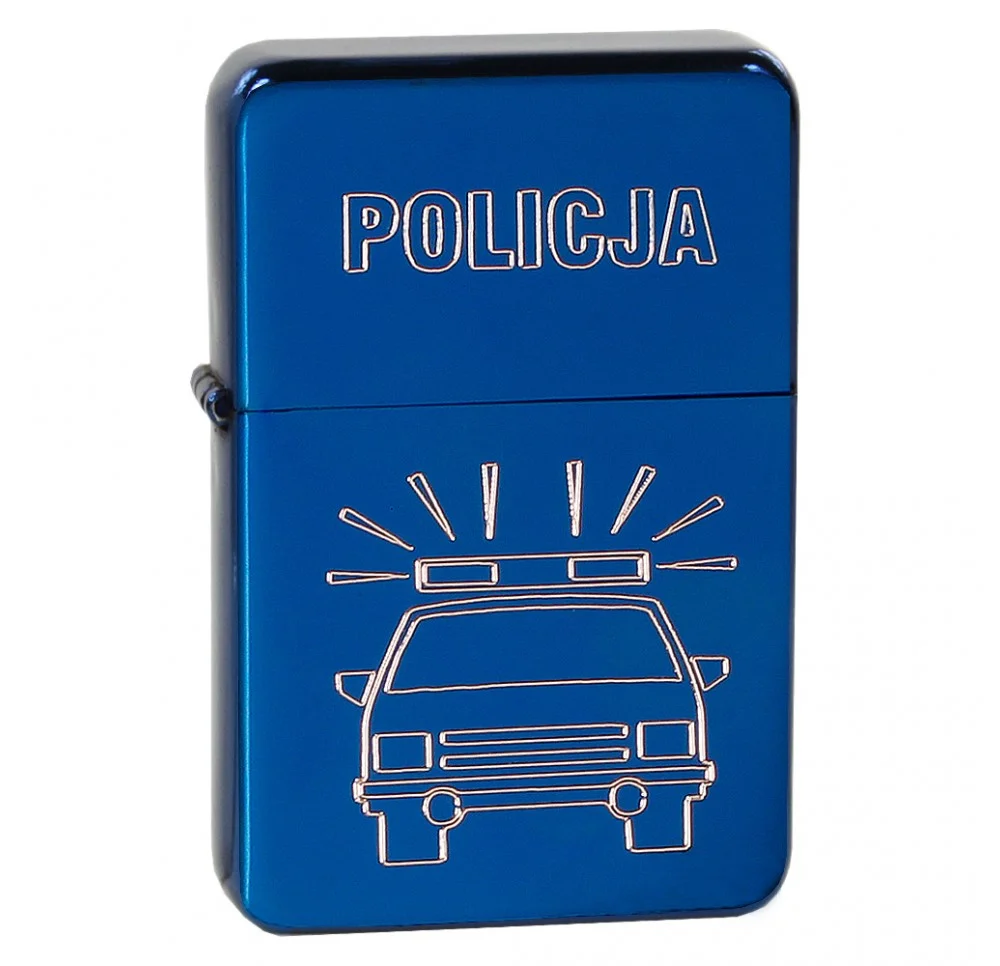 Zapalniczka benzynowa Policja Radiowóz