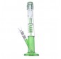 Green Spiral Glass Bong with Double Filtration 40cm / 18.8mm