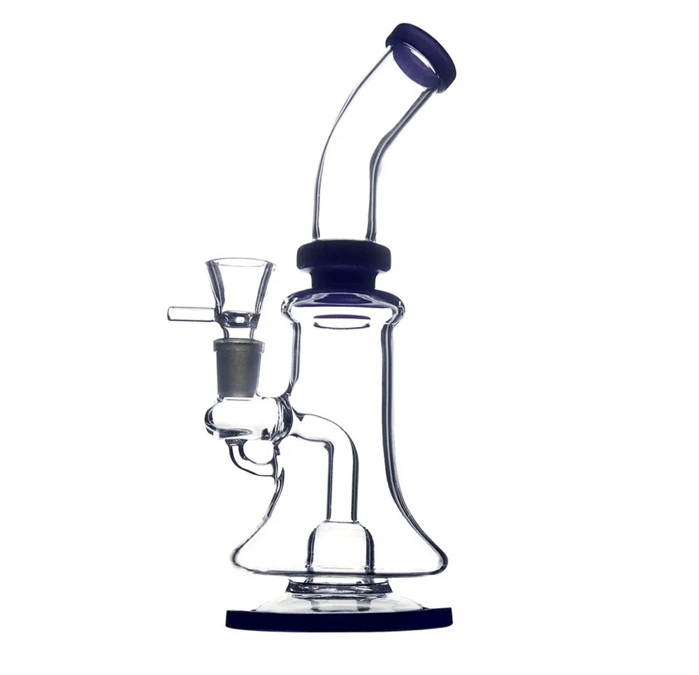 Blue Glass Cone Bong 23.5cm