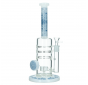 White Blue Mosaic Glass Bong 31 cm / 5 mm