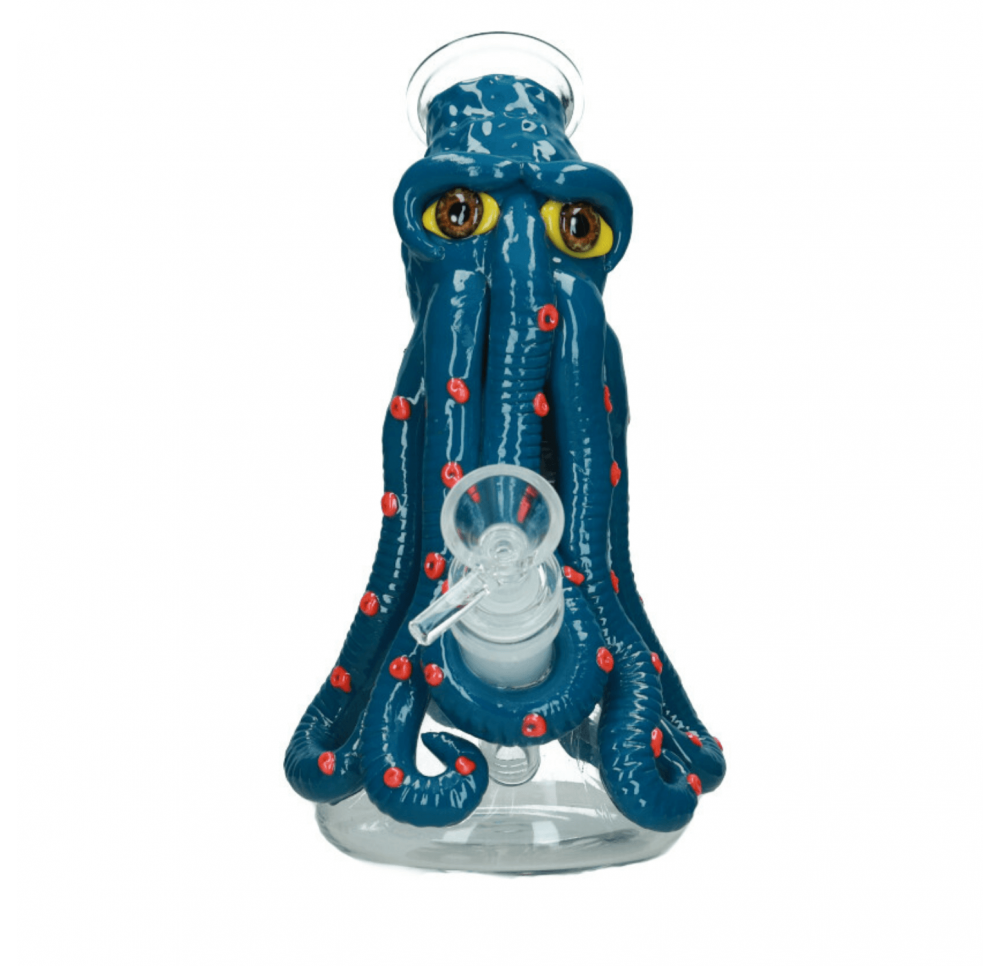 Blue Octopuses Glass Bong 20 cm / 5 mm