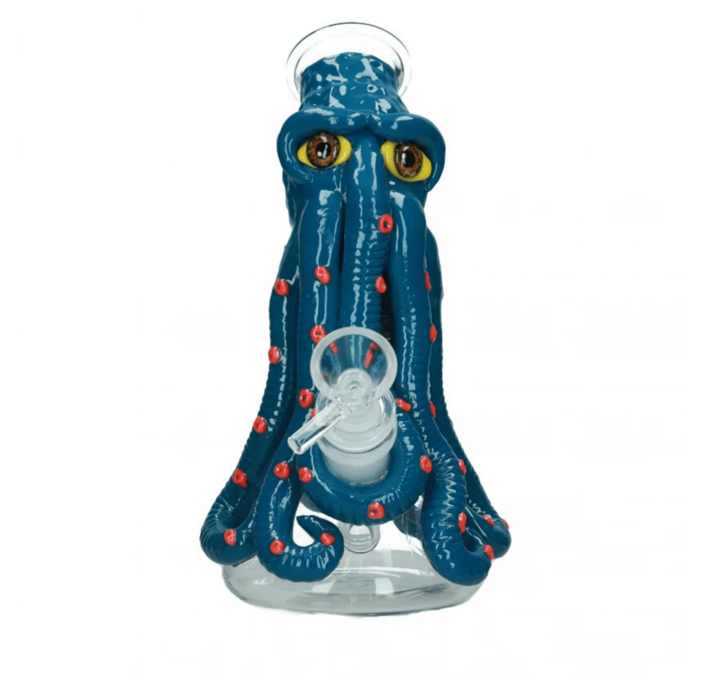 Blue Octopuses Glass Bong 20 cm / 5 mm