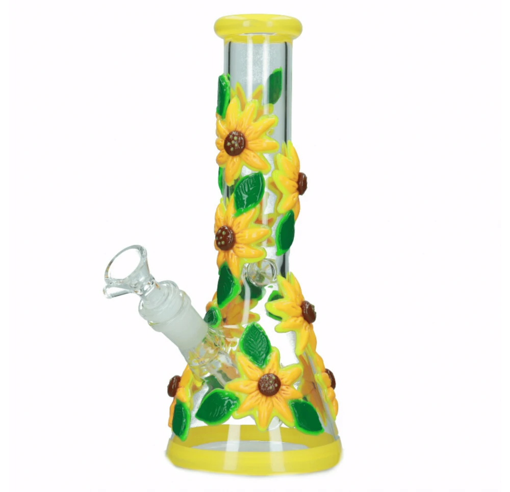 Sun Flower Power Glass Bong 23 cm / 5 mm