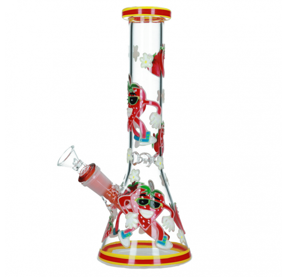 Strawberry Party Glass Bong 28 cm / 5 mm