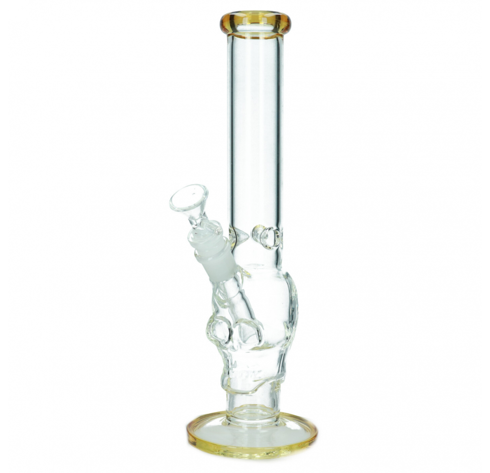 Yellow Skull Glass Bong 31 cm / 5 mm