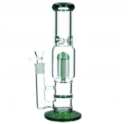 Bongo Szklane Shadow Weed 31 cm / 5 mm - Zielone MIX