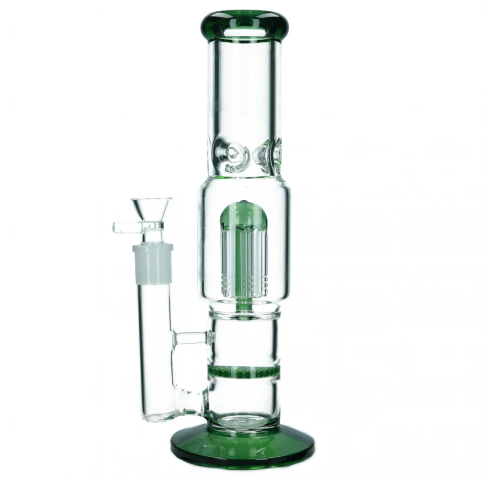 Bongo Szklane Shadow Weed 31 cm / 5 mm - Zielone MIX