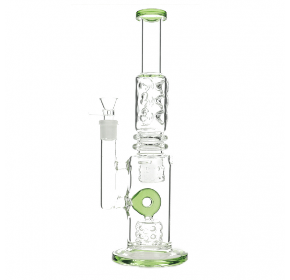 Green Slasher Glass Bong 36 cm / 5 mm