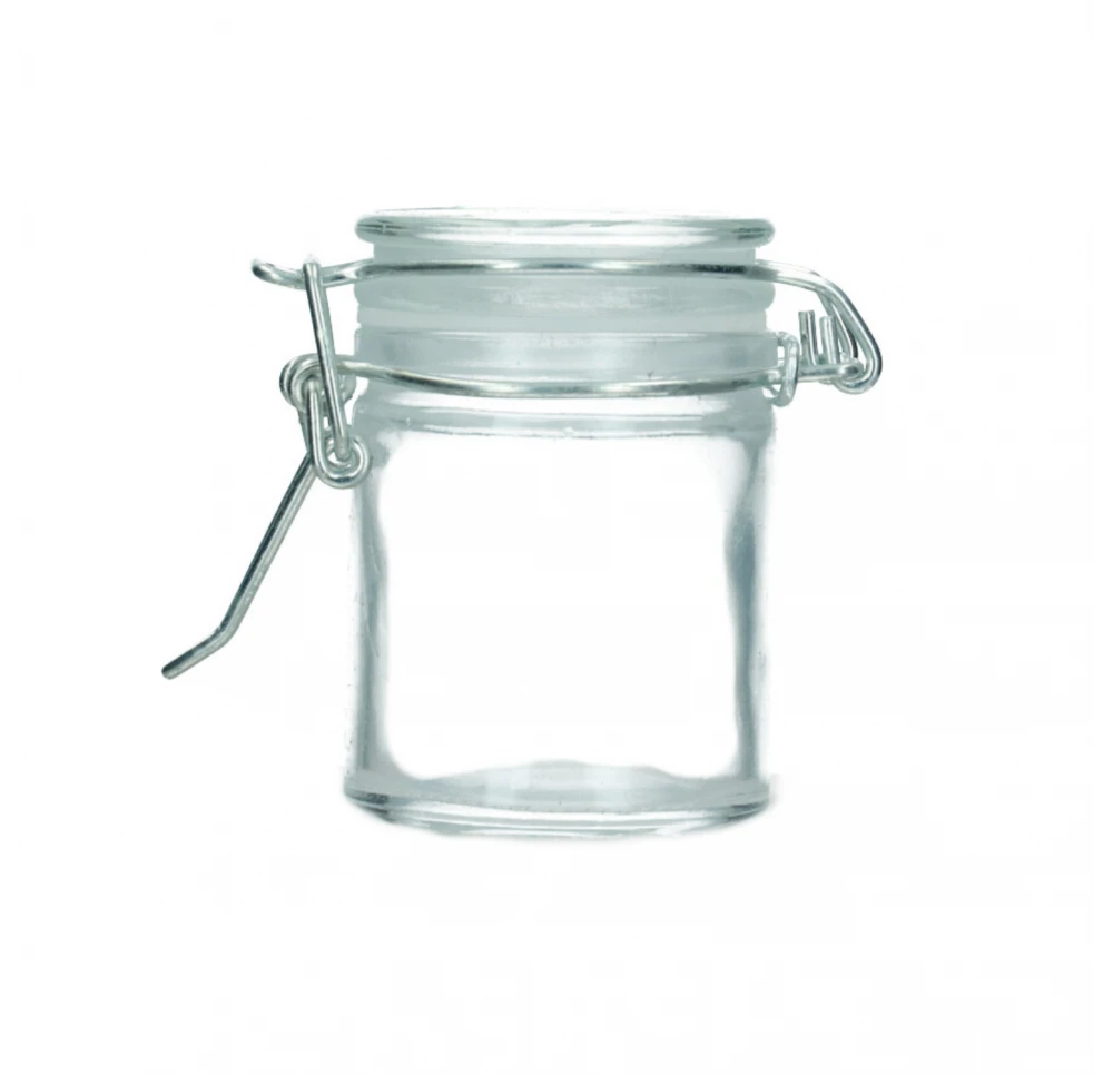 Glass Jar with Locking Lid 6 cm