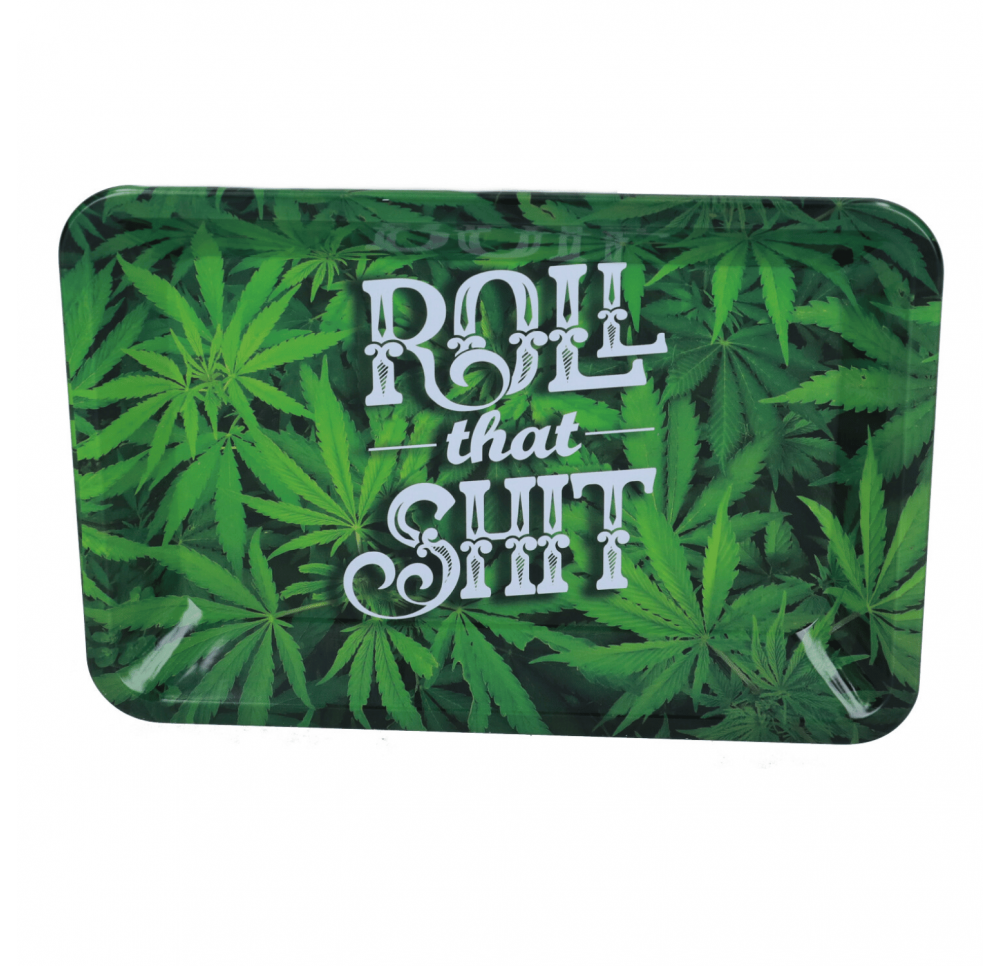 Metal Rolling Tray 18 x 12.5 cm - Roll that Shit