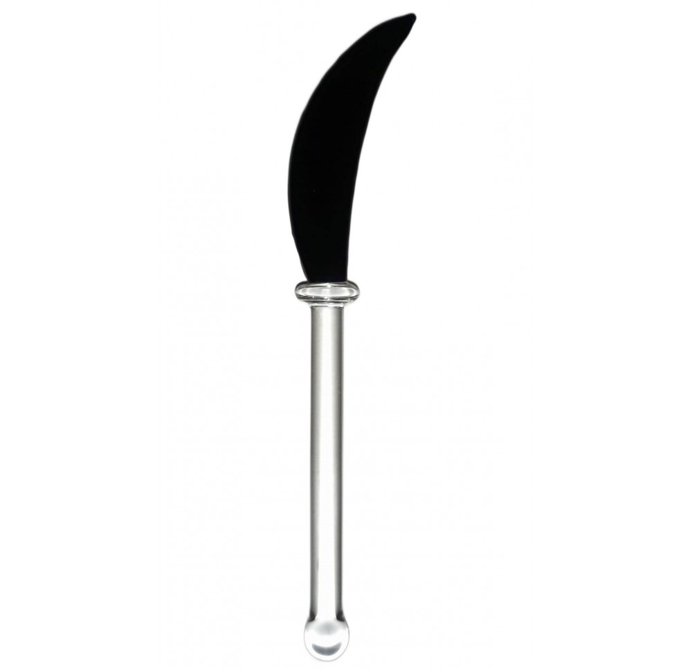 Glass Dabber "Black Machete" CLOVER MACHETE for Oil - 13 cm