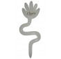 Glass Dabber "White Hand" CLOVER HAND for Oil - 10 cm