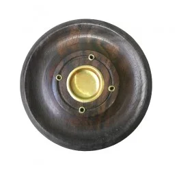 Round Wooden Incense Holder 7 cm