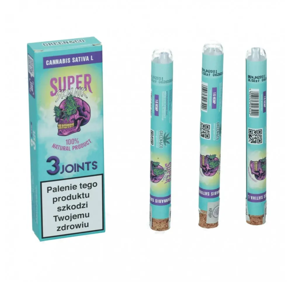 Joint Pre-Rolls Green & Co - Super Skunk 3 Pack