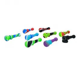 Lufka Silikonowa ze Szklanym Cybuchem 11,5 cm - MIX kolor