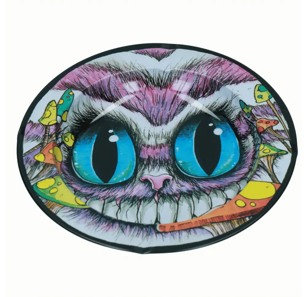 Round Metal Ashtray 14.5 cm - Kitty