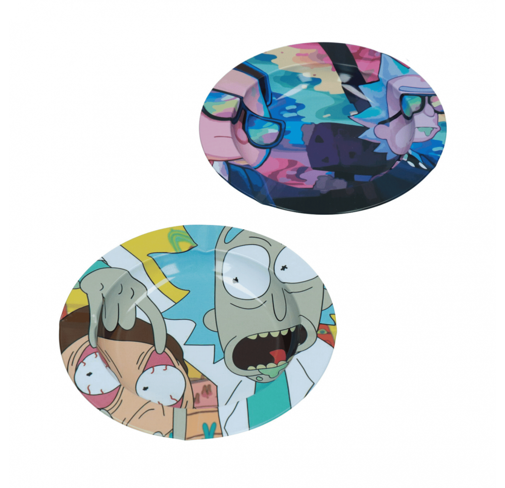 Okrągła Popielniczka Metalowa 14,5 cm - Rick&Morty