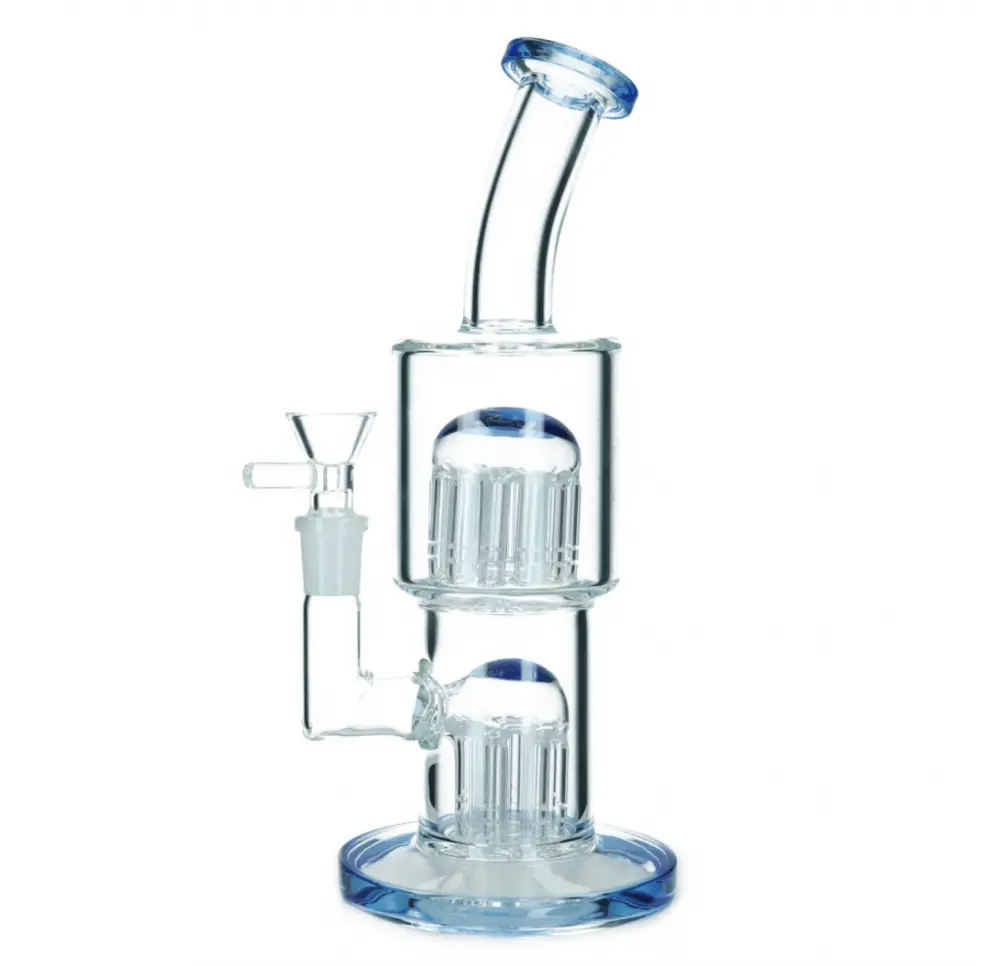 Crystal Tower Glass Bong 24 cm / 5 mm - Blue