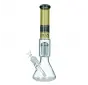 Single Shooter Glass Bong 40 cm / 5 mm - Gold-Black