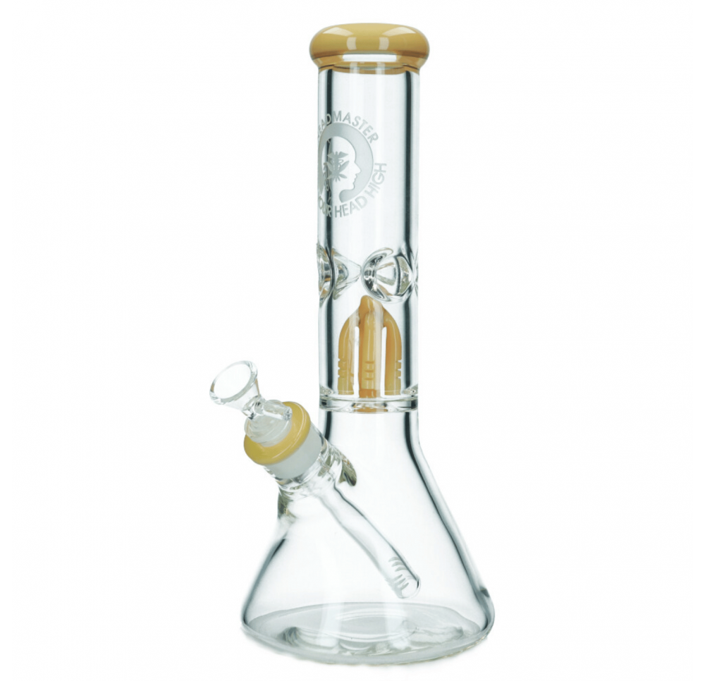 Yellow Glass Bong 30 cm / 7 mm