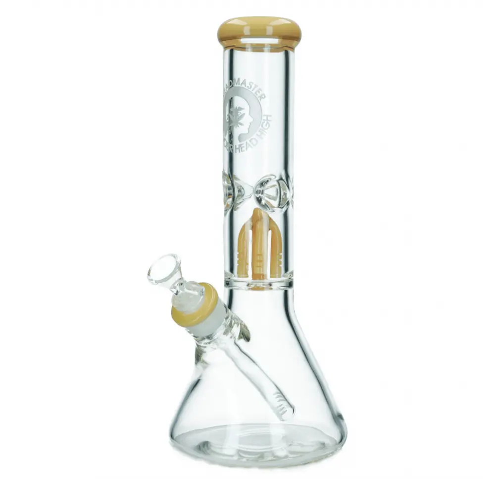 Yellow Glass Bong 30 cm / 7 mm