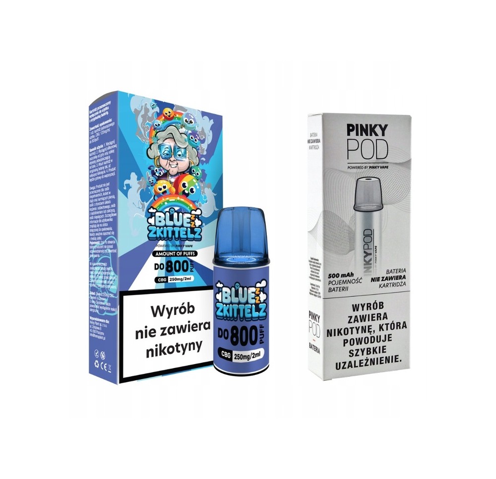 Babcia Marysia - Bateria + Katridż CBG "BLUE ZKITTLEZ" 250MG - Vape Pen