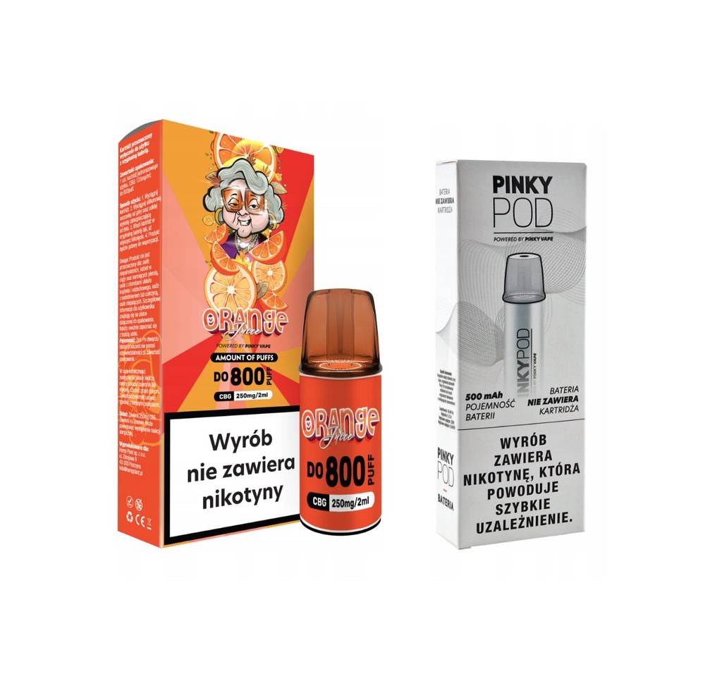 Babcia Marysia - Bateria + Katridż CBG "ORANGE JUICE" 250MG - Vape Pen