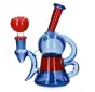 Bongo Szklane Elite Glass Crazy Red-Blue 15 cm / 5 mm