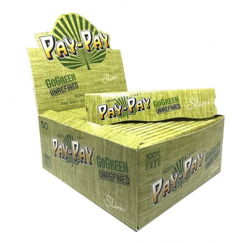 BOX - 50 x Pay-Pay GoGreen King Size Slim Rolling Papers